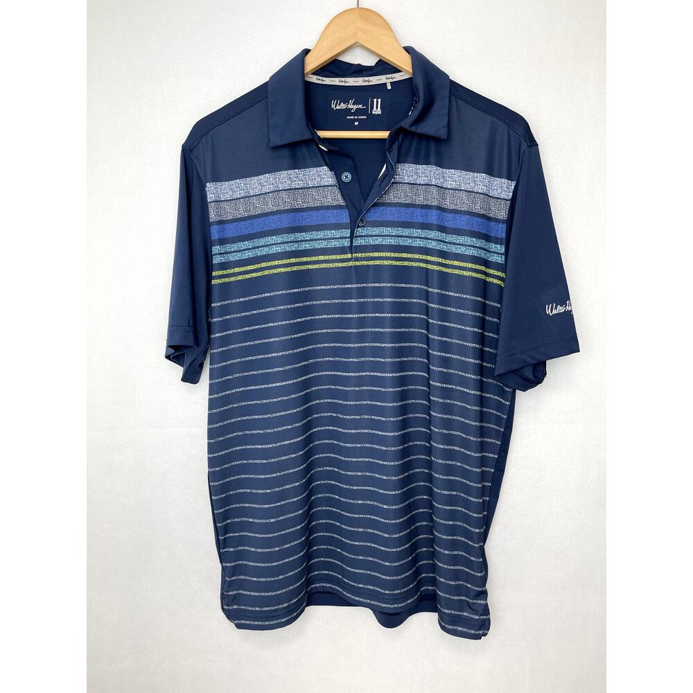 Walter Hagen 11 Masters Short Sleeve Polo Blue Mens Medium